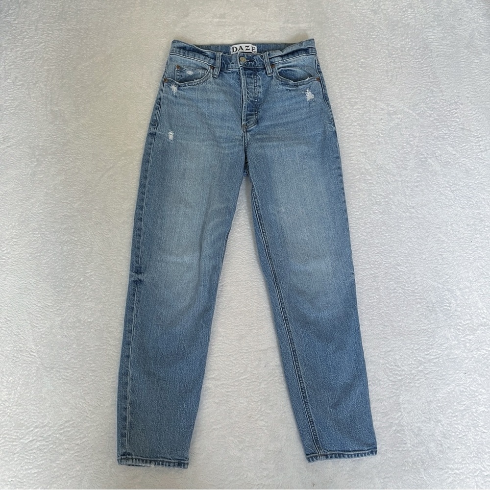 DAZE Sundaze High Rise Straight Organic Cotton Crop Jean in Bliss Women's 25
